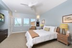 The bedroom is beautifully decorated